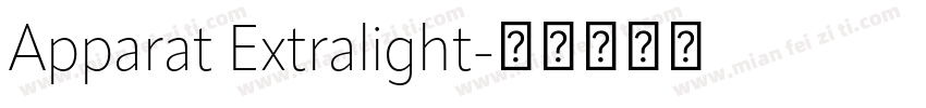 Apparat Extralight字体转换